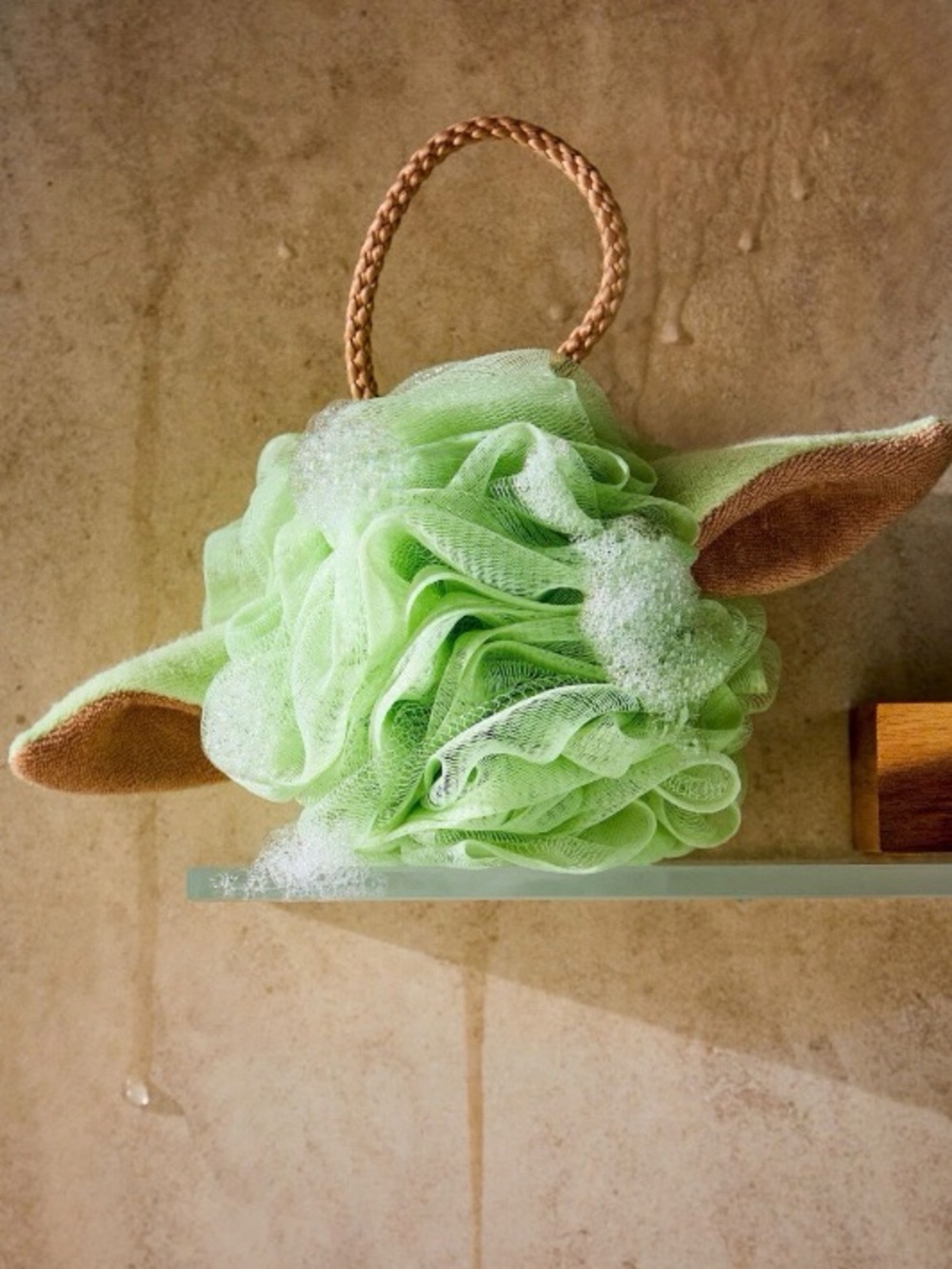 Bath & Body Works Star Wars Mandalorian Baby Yoda Grogu Loofah Bath Sponge NWT